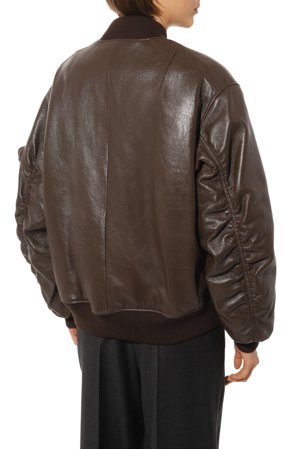 Кожаный бомбер PRADA, арт. 58A079-1ZFE-F0201, фото 4