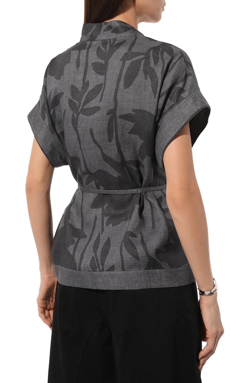 Льняной жакет-кимоно BRUNELLO CUCINELLI, арт. MB650B1344, фото 4