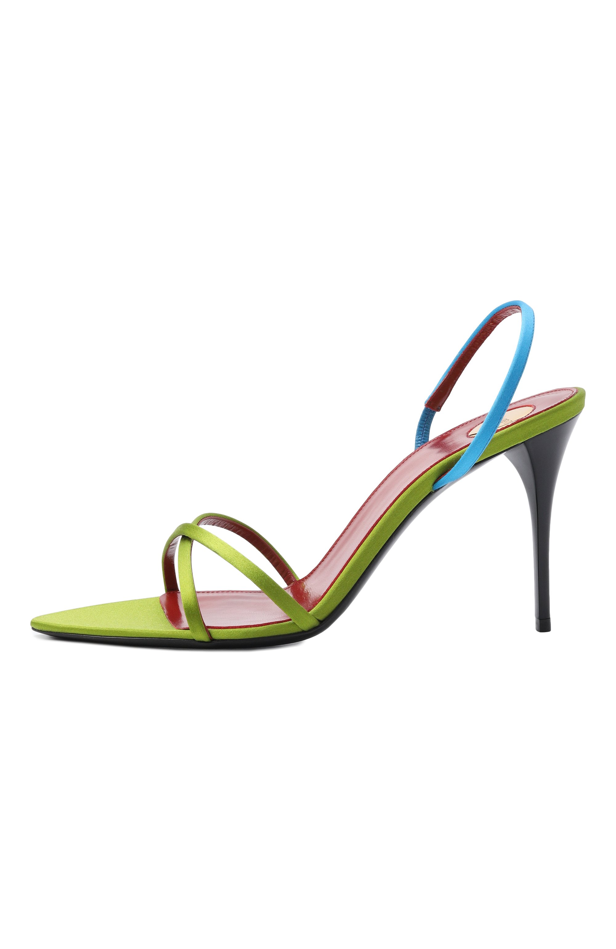 Атласные босоножки justify 90 SAINT LAURENT, арт. 869739/9QNA2, фото 4