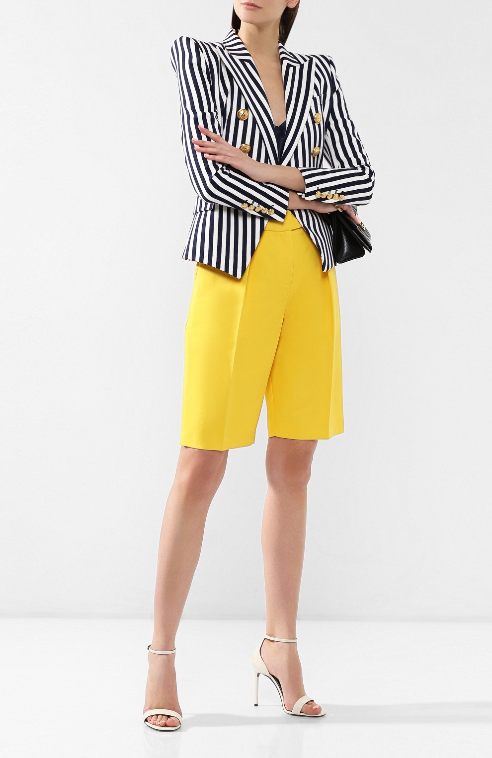 Шорты из смеси хлопка и вискозы ALEXANDRE VAUTHIER желтого цвета по цене 64150 руб., арт. 192PA1053 0192-1058, фото 2 Шорты из смеси хлопка и вискозы ALEXANDRE VAUTHIER, арт. 192PA1053 0192-1058, фото 2