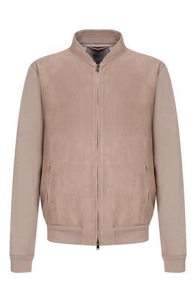 Мужской бомбер с замшевой отделкой MVST, арт. M26.CSM.L401/PERF0RATED SUEDE/FP000-C0TT0N-CASHMER