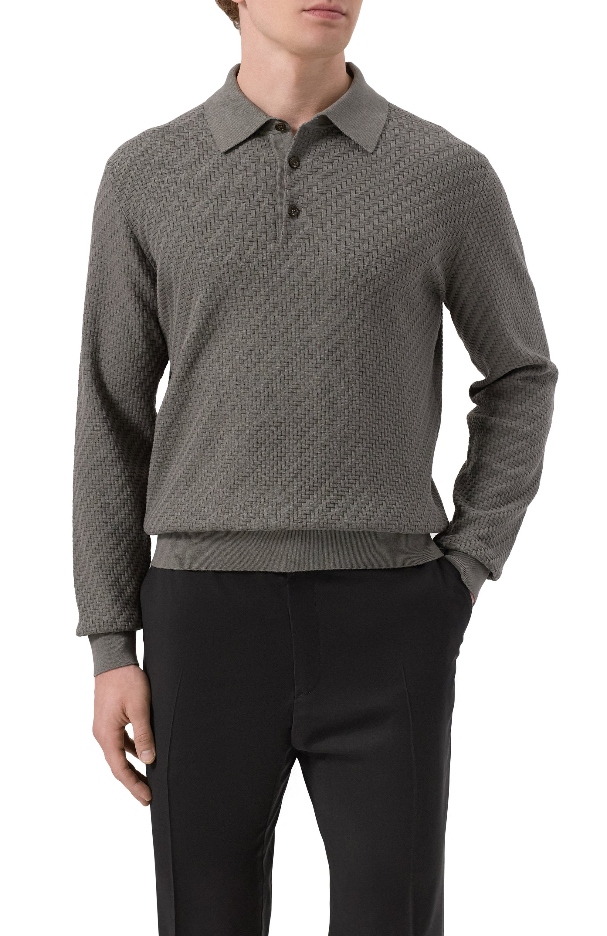 Поло из хлопка и шелка BRIONI, арт. UMR10L-PAK22, фото 3