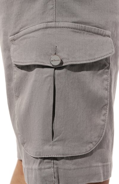 Шорты изо льна и хлопка KITON, арт. UFPPBK0604D, фото 5