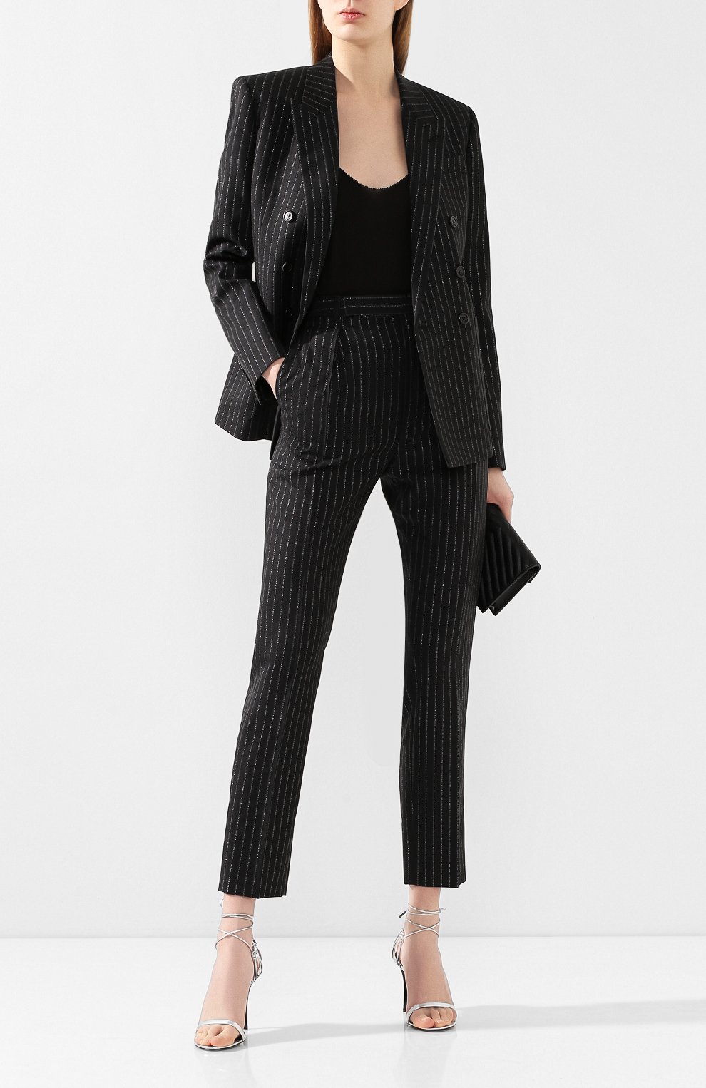 Шерстяные брюки SAINT LAURENT, арт. 611057/Y1A90, фото 2