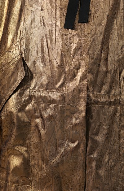 Шелковый плащ DRIES VAN NOTEN бронзового цвета по цене 157500 руб., арт. 201-10236-9366, фото 5 Шелковый плащ DRIES VAN NOTEN, арт. 201-10236-9366, фото 5