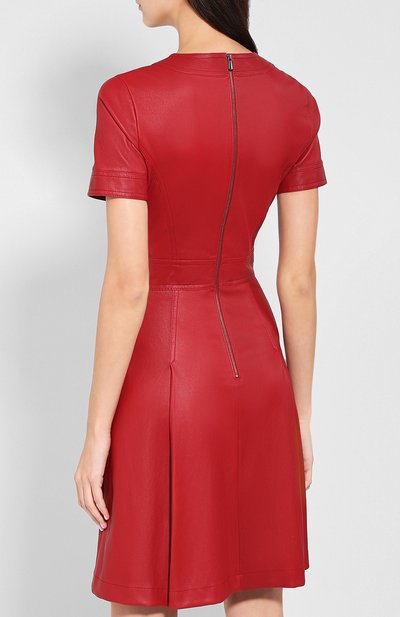 Кожаное мини-платье с круглым вырезом BOTTEGA VENETA, арт. 519949/VENV0, фото 4