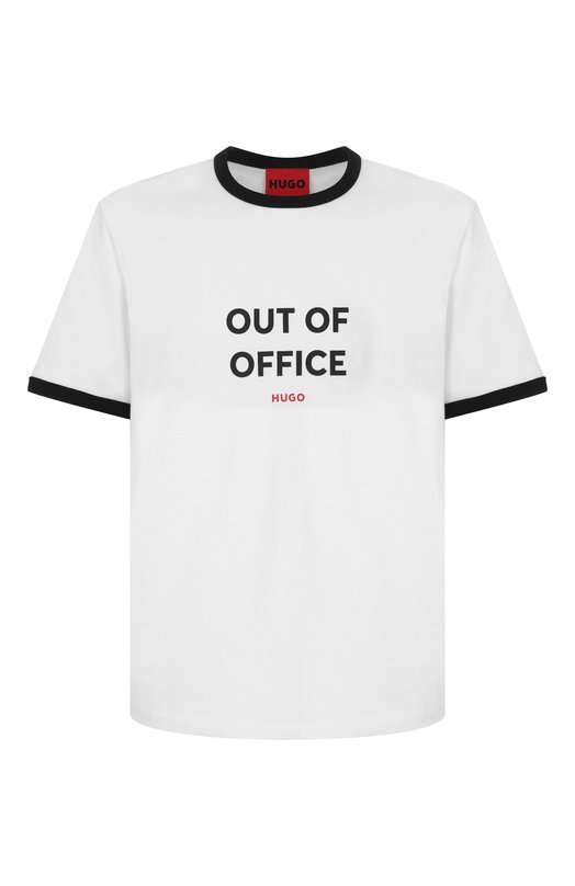 Хлопковая футболка HUGO 50556545 Белый 50556545