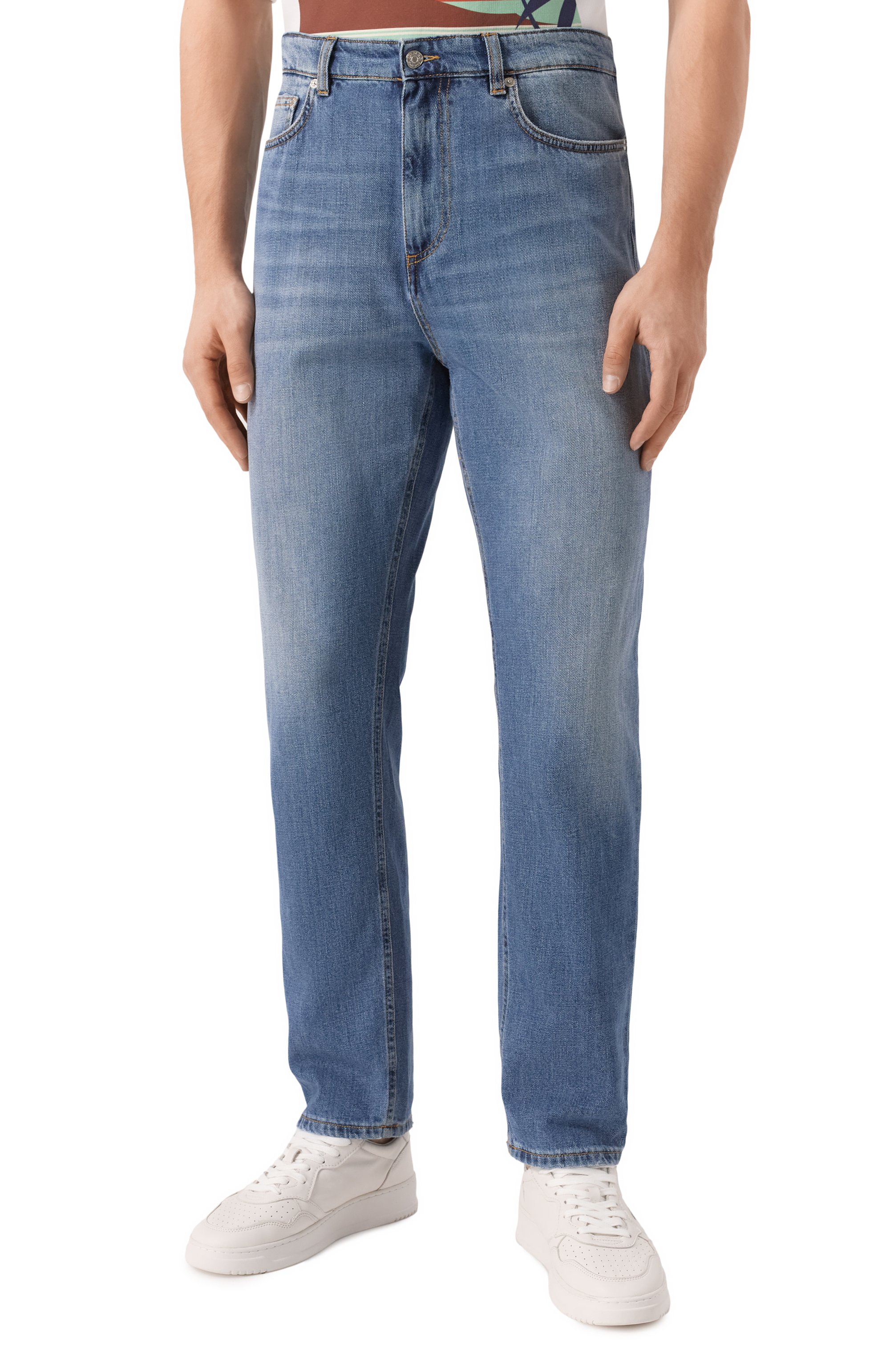 Джинсы ICEBERG синего цвета по цене 23950 руб., арт. 2SL2/0188, фото 3 Джинсы ICEBERG, арт. 2SL2/0188, фото 3