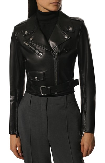 Кожаная куртка PRADA черного цвета по цене 420000 руб., арт. 58982A-08P-F0002, фото 3 Кожаная куртка PRADA, арт. 58982A-08P-F0002, фото 3