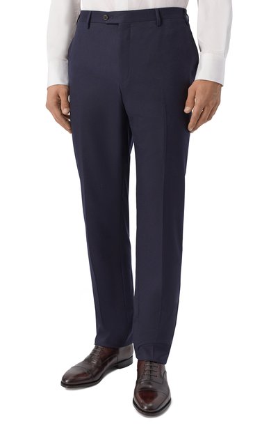 Шерстяные брюки CORNELIANI темно-синего цвета по цене 56450 руб., арт. 285B01/2A18111, фото 3 Шерстяные брюки CORNELIANI, арт. 285B01/2A18111, фото 3
