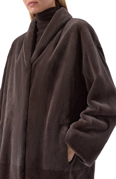 Шуба из норки GIULIA GURMAN серого цвета по цене 1500000 руб., арт. 2501NG40, фото 5 Шуба из норки GIULIA GURMAN, арт. 2501NG40, фото 5