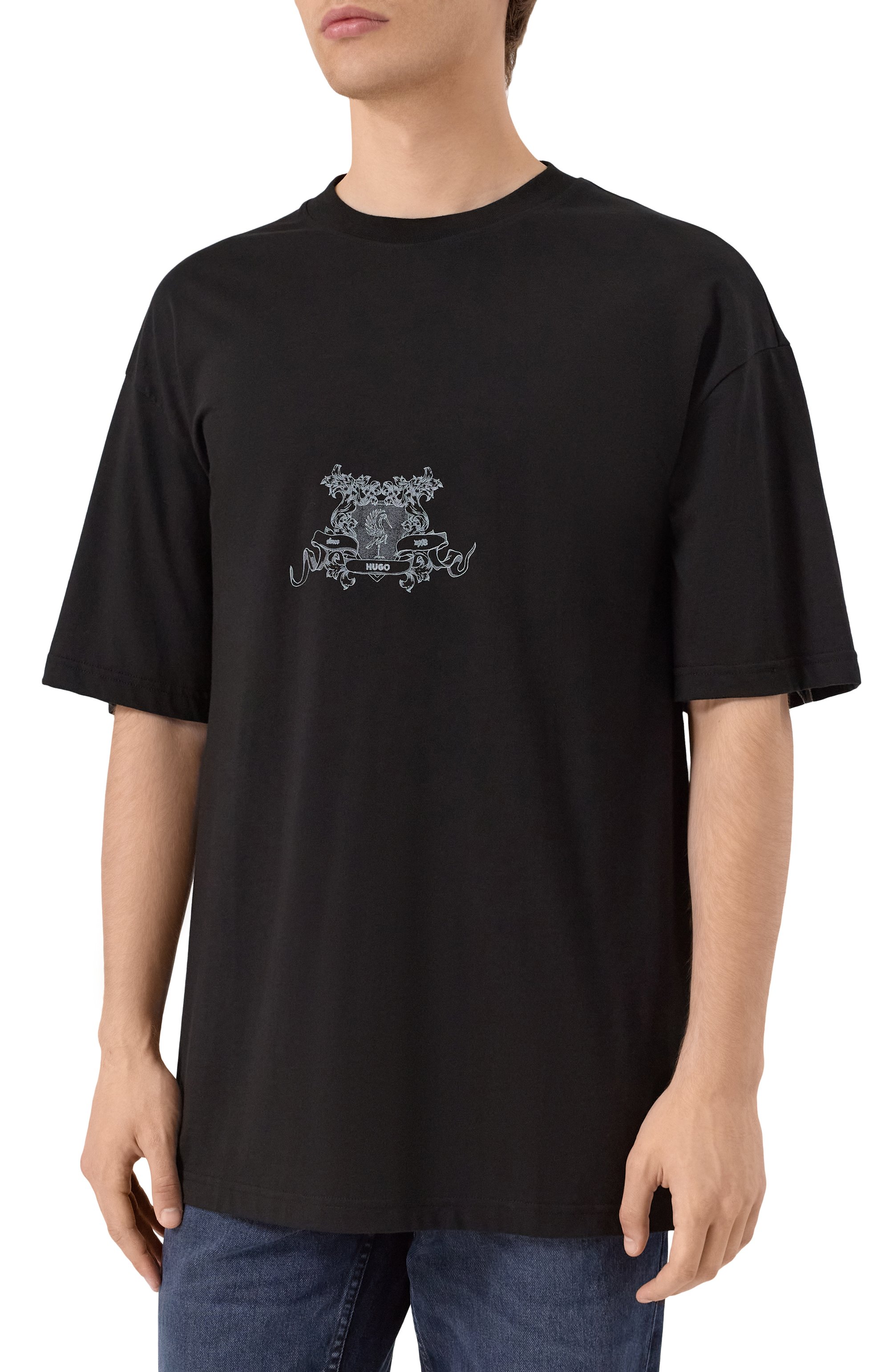 Хлопковая футболка HUGO, арт. 50542817, фото 3