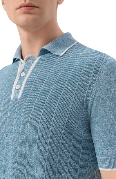 Поло изо льна и хлопка FEDELI, арт. MU005870/IRLANDA BIC, фото 5