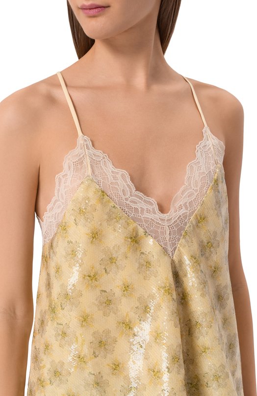 Топ с отделкой пайетками Zadig and Voltaire WWCR01323 Кремовый  WWCR01323 Фото 5