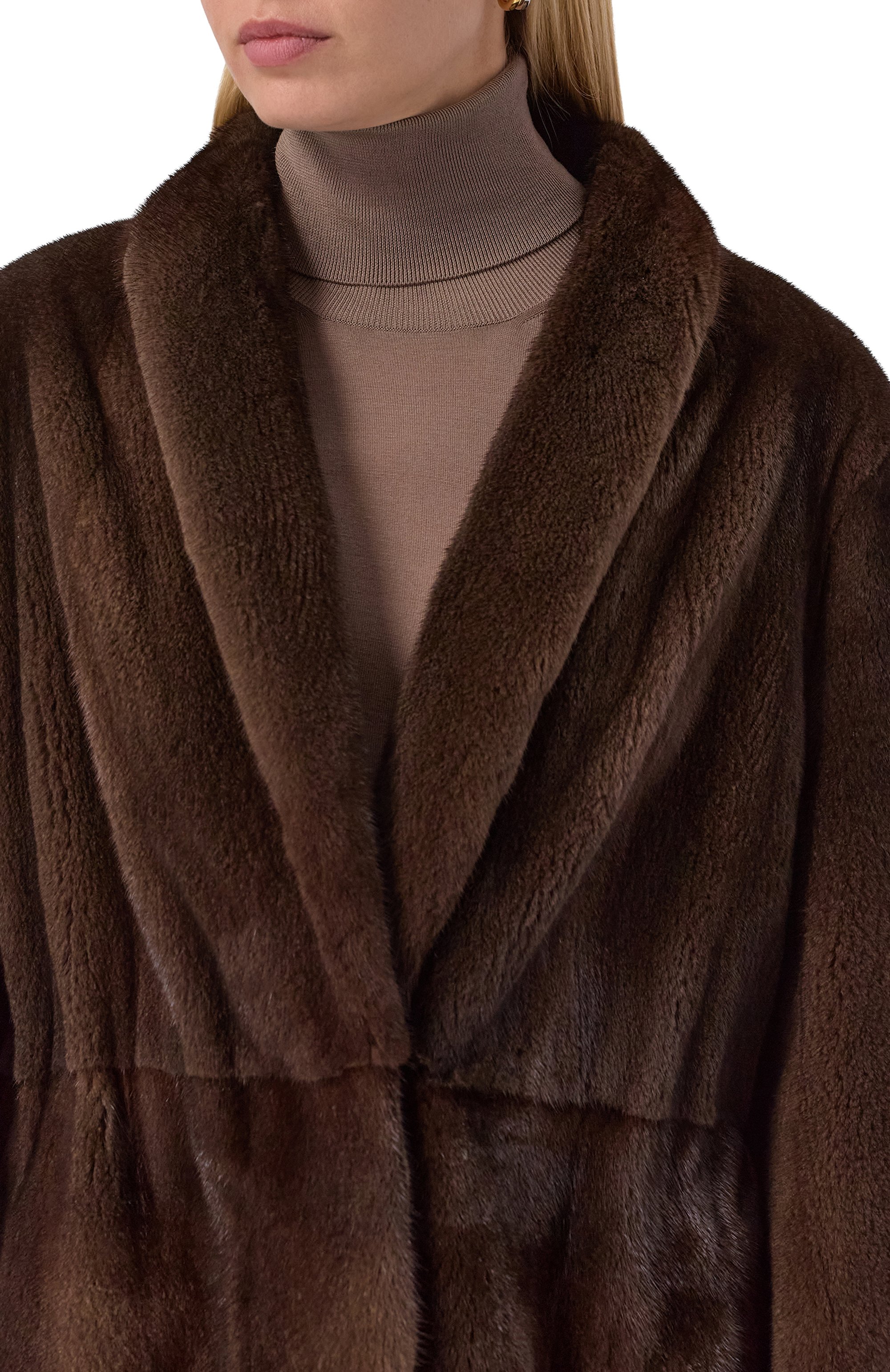 Шуба из норки MVST темно-коричневого цвета по цене 2085000 руб., арт. M011A/MINK BROWN, фото 5 Шуба из норки MVST, арт. M011A/MINK BROWN, фото 5