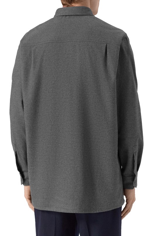 Хлопковая рубашка Emporio Armani EM001604/TE16011 Серый  EM001604/TE16011 Фото 4