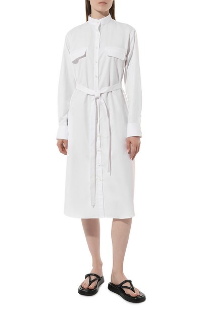 Хлопковое платье GOOROO белого цвета по цене 49950 руб., арт. D008-7000-100-S23, фото 3 Хлопковое платье GOOROO, арт. D008-7000-100-S23, фото 3