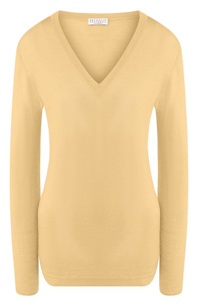 Женский пуловер из смеси кашемира и шелка BRUNELLO CUCINELLI, арт. M13800002