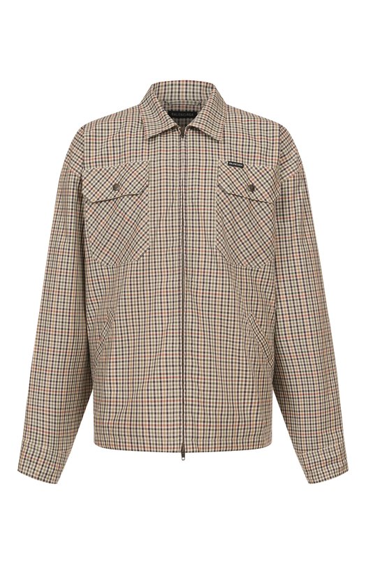 Хлопковая куртка-рубашка Balenciaga 839191/TSM20 Бежевый 839191/TSM20
