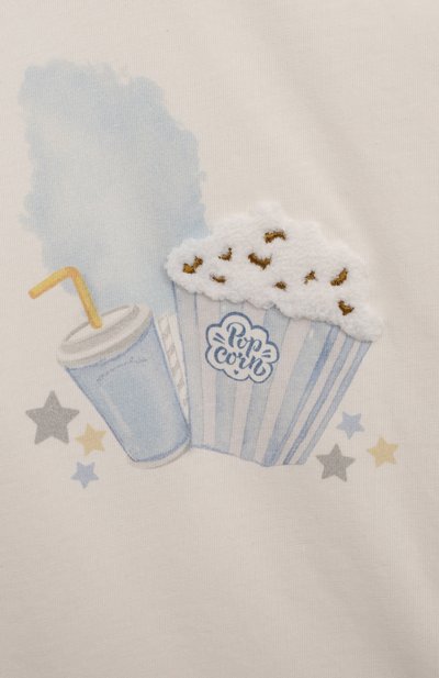 Хлопковый лонгслив MONNALISA, арт. 28D603, фото 3