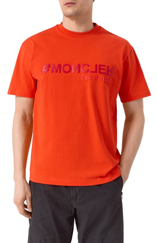 Хлопковая футболка Moncler Grenoble 8C00005/83927 Красный  8C00005/83927 Фото 3