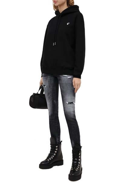 Джинсы DSQUARED2 темно-серого цвета по цене 51250 руб., арт. S75LB0345/S30357, фото 2 Джинсы DSQUARED2, арт. S75LB0345/S30357, фото 2