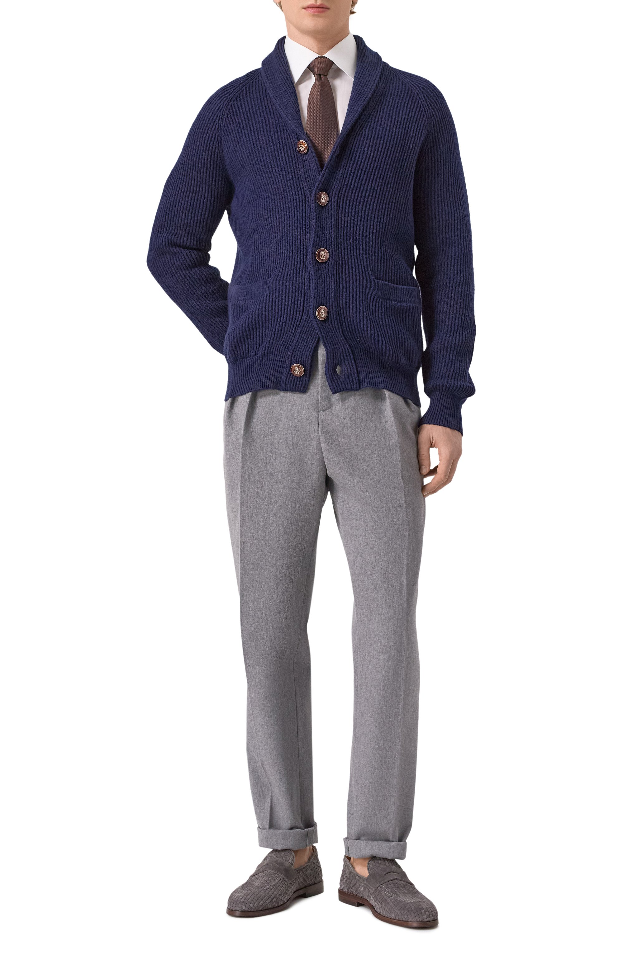 Хлопковый кардиган BRUNELLO CUCINELLI, арт. MNI708606, фото 2