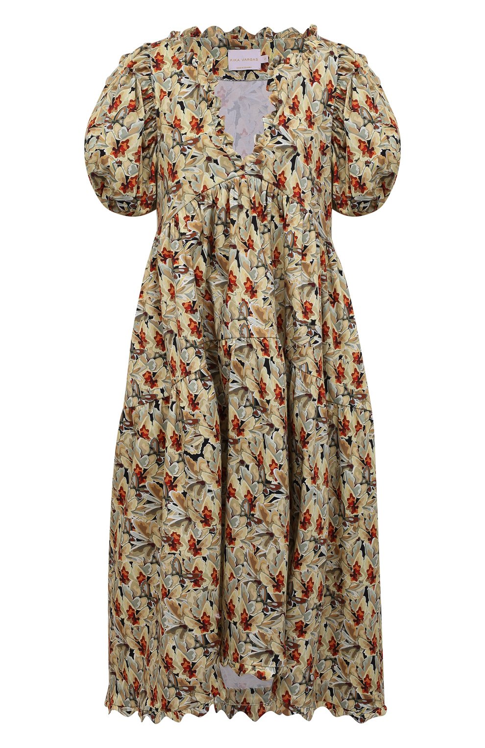 Хлопковое платье KIKA VARGAS, арт. LEANA DRESS/C0TT0N PRINT, фото 1