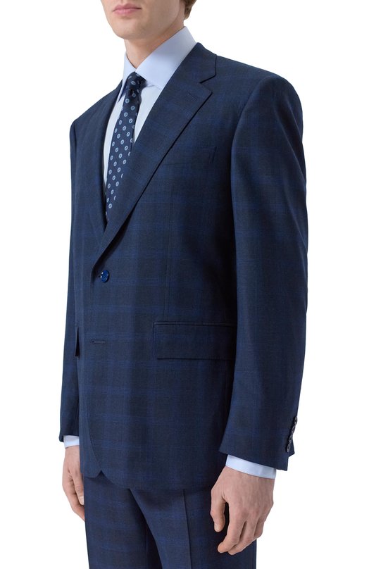 Шерстяной костюм Stefano Ricci S1SF432220/W0020T_001 Синий  S1SF432220/W0020T_001 Фото 2