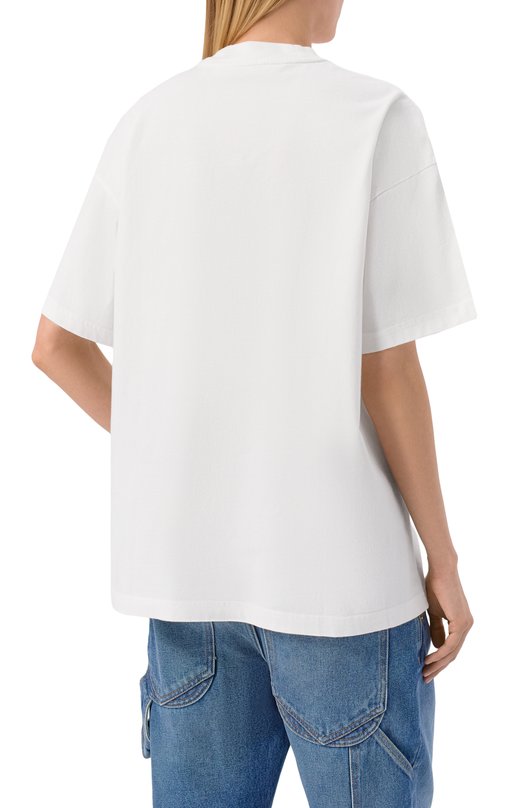 Хлопковая футболка Palm Angels PWAA07BS26JER003 Белый  PWAA07BS26JER003 Фото 4