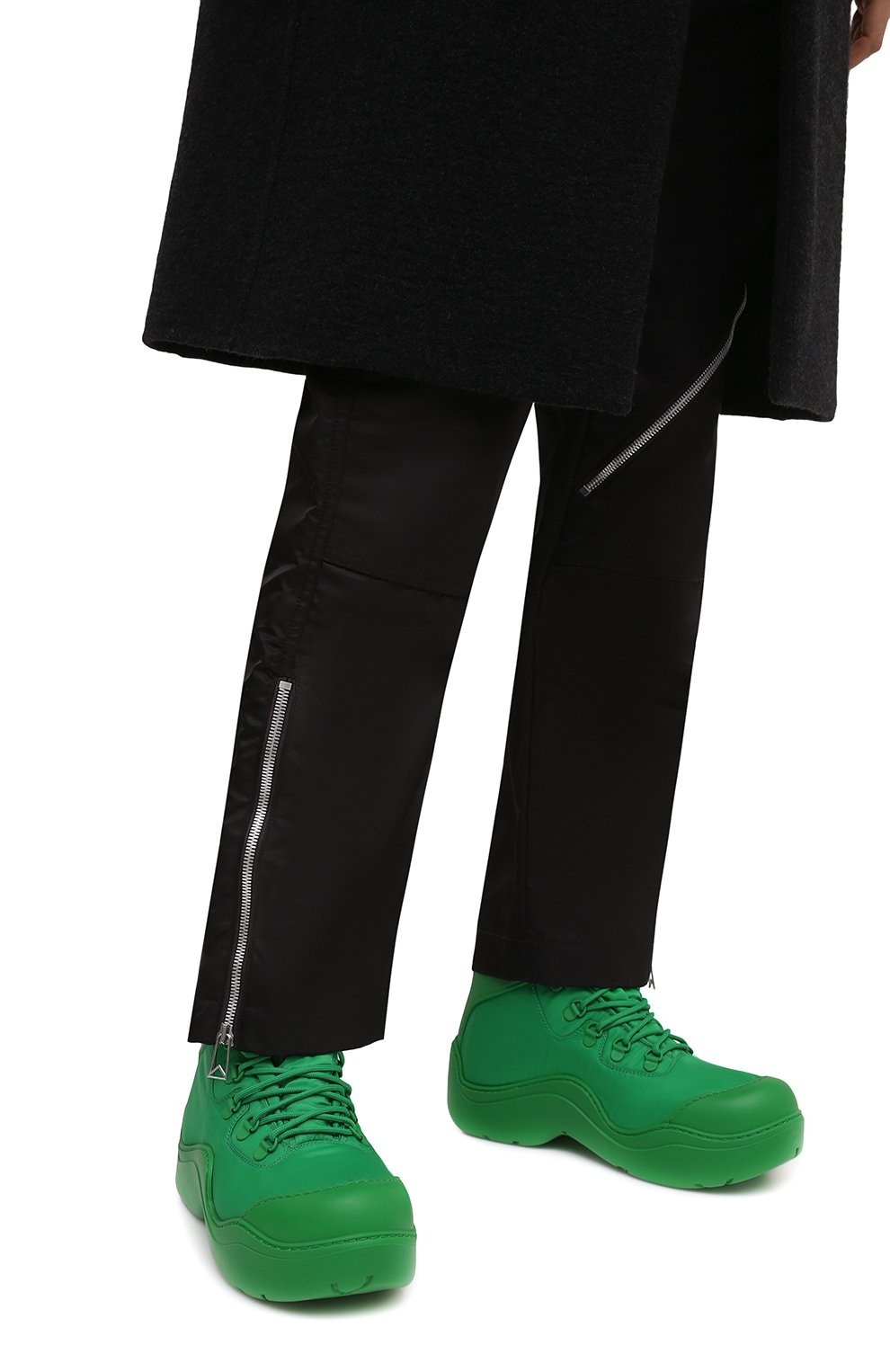 Текстильные ботинки puddle bomber BOTTEGA VENETA зеленого цвета по цене 75850 руб., арт. 667218/VBSD7, фото 3 Текстильные ботинки puddle bomber BOTTEGA VENETA, арт. 667218/VBSD7, фото 3