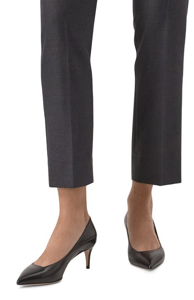 Кожаные туфли GIORGIO ARMANI черного цвета по цене 57950 руб., арт. X1E718/XC087, фото 3 Кожаные туфли GIORGIO ARMANI, арт. X1E718/XC087, фото 3