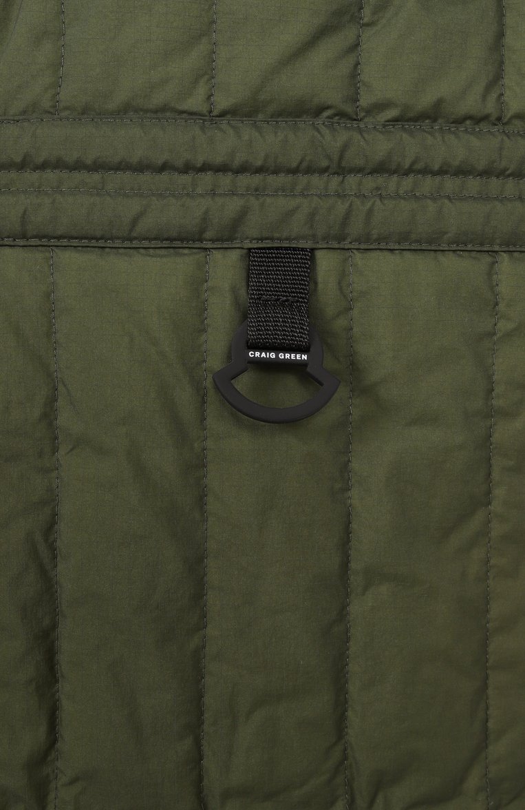 Мужской жилет 5 moncler craig green MONCLER GENIUS хаки цвета, арт. 1A00013/M1721 | Фото 6 (Материал внешний: Синтетический материал; Материал подклада: Синтетический материал; Длина (верхняя одежда): Короткие; Мужское Кросс-КТ: жилеты-тонкие; Стили: Милитари)