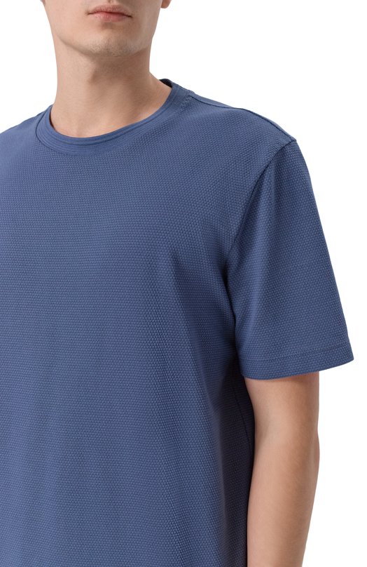 Хлопковая  футболка BOSS 50452680 Синий  50452680 Фото 5