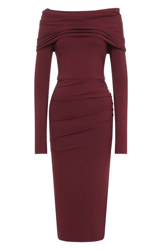 Платье из вискозы Max Mara Studio MAREMAR Бордовый MAREMAR