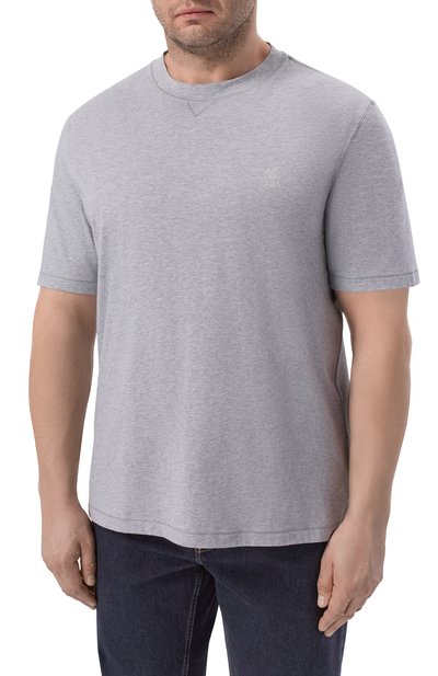 Хлопковая футболка BRUNELLO CUCINELLI, арт. M0B131328G, фото 3