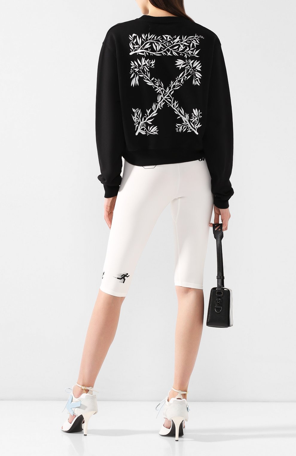 Хлопковый свитшот OFF-WHITE черно-белого цвета по цене 29950 руб., арт. 0WBA026S190030591001, фото 2 Хлопковый свитшот OFF-WHITE, арт. 0WBA026S190030591001, фото 2