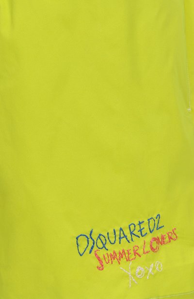 Плавки-шорты DSQUARED2 салатового цвета по цене 47300 руб., арт. D7B62632, фото 4 Плавки-шорты DSQUARED2, арт. D7B62632, фото 4
