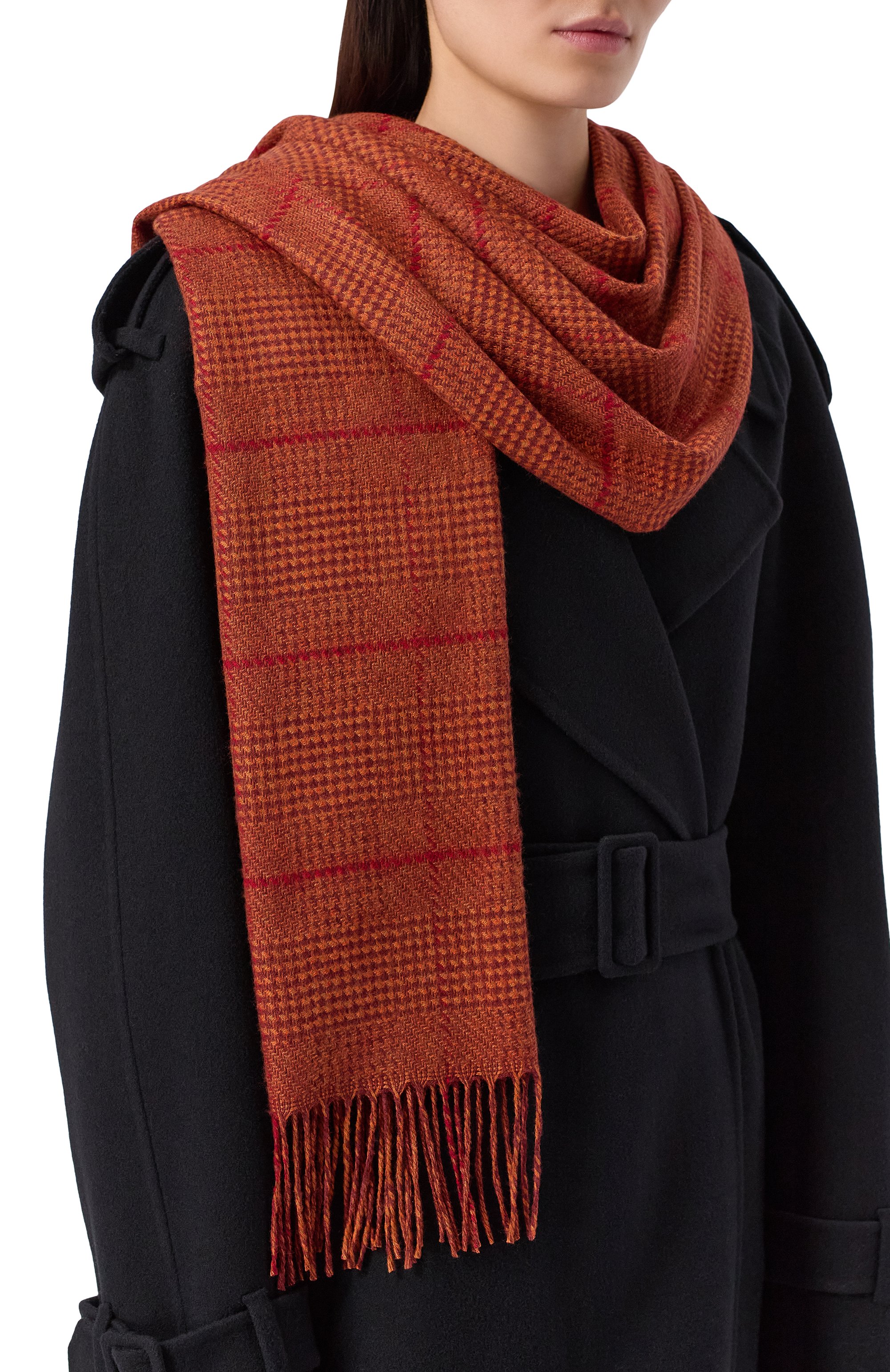 Шарф из шелка и кашемира KITON, арт. D54751K0511F05, фото 2