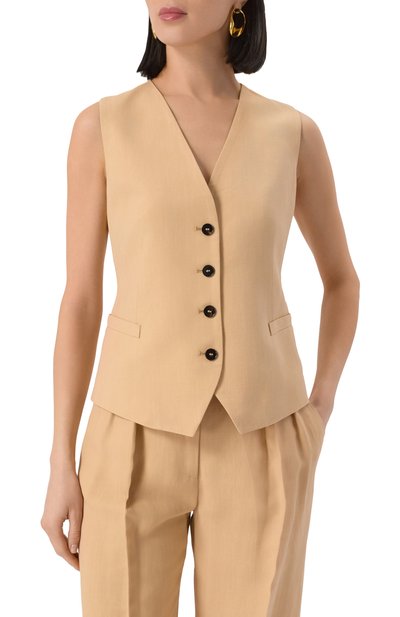 Жилет из вискозы и льна ANTONELLI FIRENZE, арт. M3036N/935, фото 3