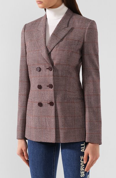 Шерстяной жакет STELLA MCCARTNEY бордового цвета по цене 146000 руб., арт. 583558/SNB50, фото 3 Шерстяной жакет STELLA MCCARTNEY, арт. 583558/SNB50, фото 3