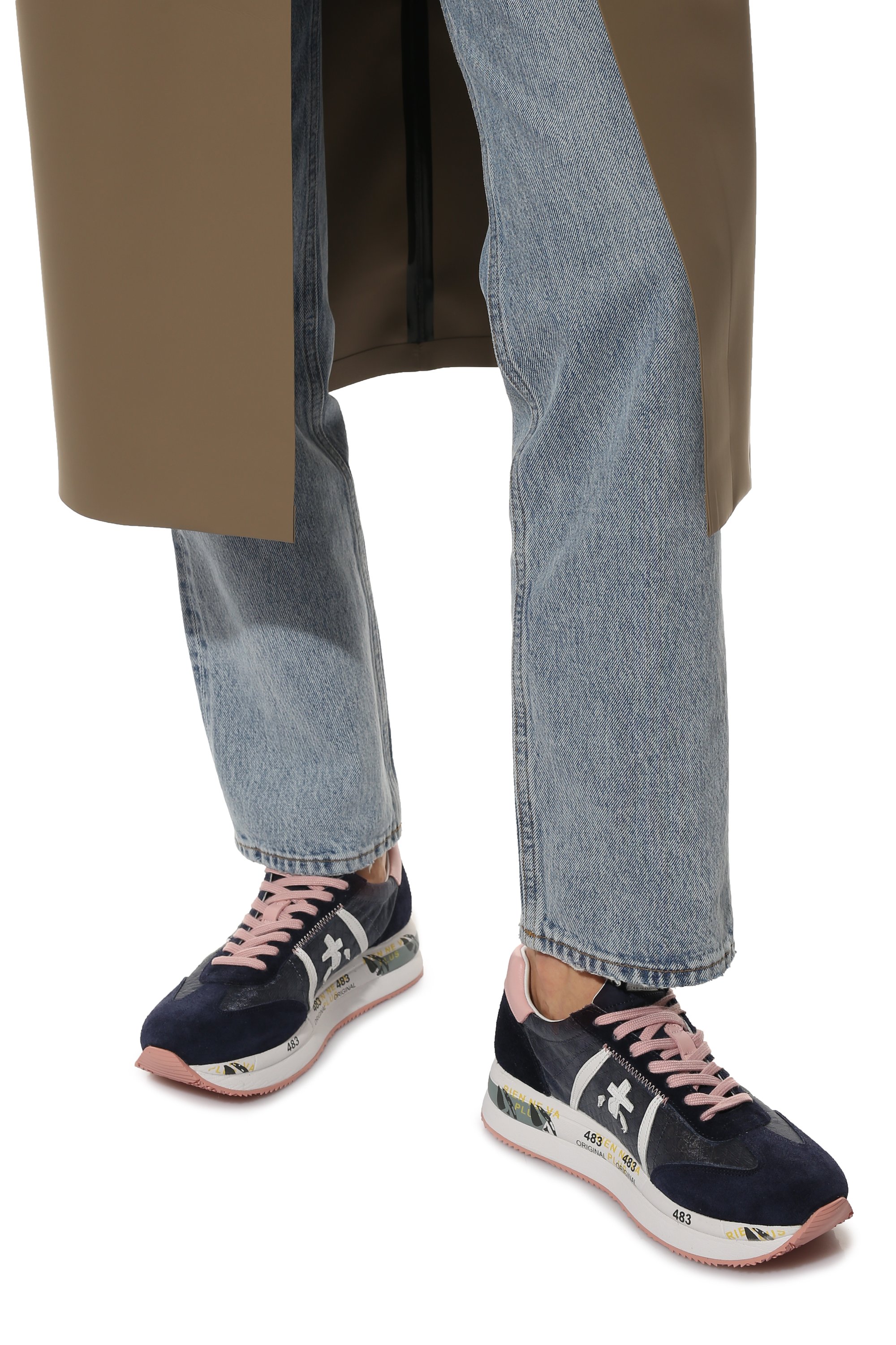 Комбинированные кроссовки conny PREMIATA синего цвета по цене 23500 руб., арт. C0NNY/VAR5613, фото 3 Комбинированные кроссовки conny PREMIATA, арт. C0NNY/VAR5613, фото 3