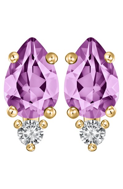 Серьги-пусеты с аметистом MOONKA, арт. ec-ser-amt, фото 1