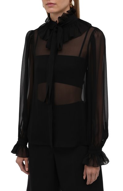 Шелковая блузка SAINT LAURENT, арт. 650245/Y115W, фото 3