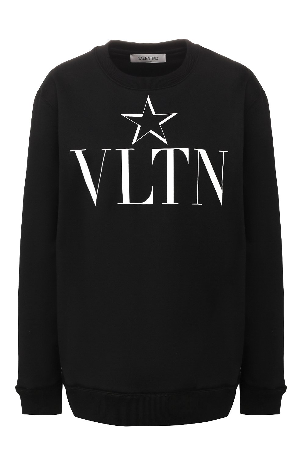 Хлопковый свитшот VALENTINO черного цвета по цене 59400 руб., арт. TB3MF05C5B3, фото 1 Хлопковый свитшот VALENTINO, арт. TB3MF05C5B3, фото 1