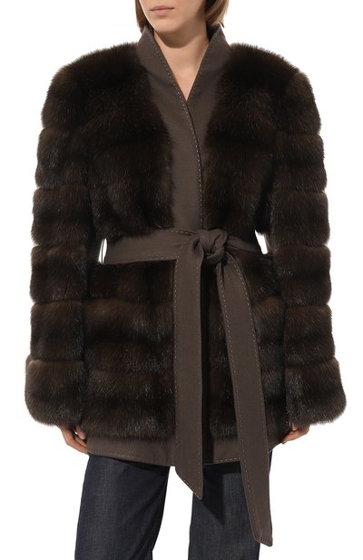 Шуба из меха соболя JULIA DILUA коричневого цвета по цене 2640000 руб., арт. 2022-0064, фото 3 Шуба из меха соболя JULIA DILUA, арт. 2022-0064, фото 3