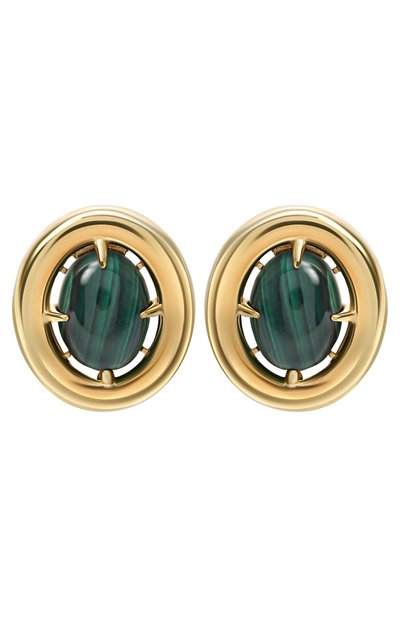 Женские серьги-пусеты ai с малахитами PRADA, арт. AI-925YG-ST00-MLH