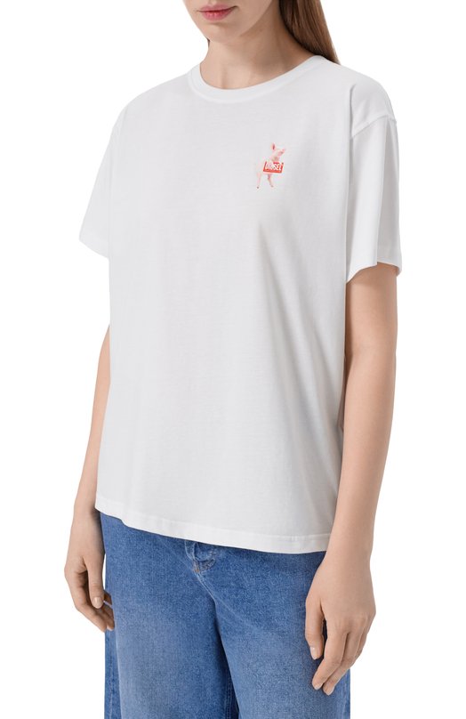 Хлопковая футболка Diesel A21922/0JMBD Белый  A21922/0JMBD Фото 3