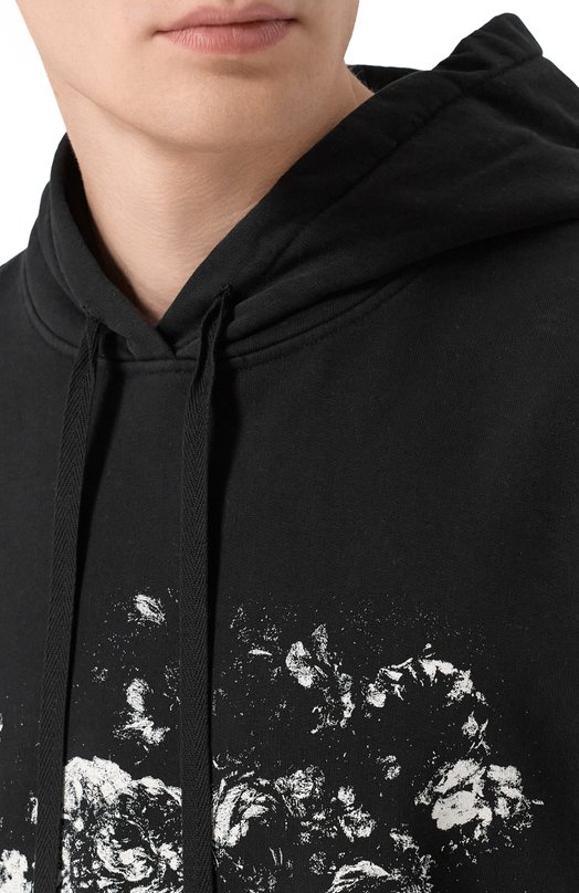 Хлопковое худи Ann Demeulemeester B0013817/FA185 Чёрный  B0013817/FA185 Фото 5