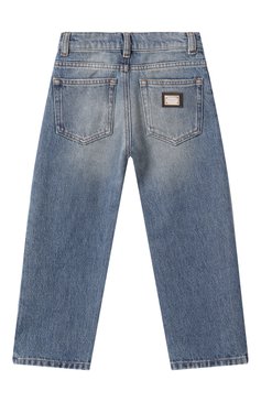 Детские джинсы DOLCE & GABBANA голубого цвета, арт. L42F44/LDD10/2-6 | Фото 2 (Нос: Не проставлено; Материал сплава: Проставлено; Детали: Потертости; Материал внешний: Хлопок; Ростовка одежда: 4 года | 104 см, 6 лет | 116 см, 5 лет | 110 см, 2 года | 92 см, 3 года | 98 см)